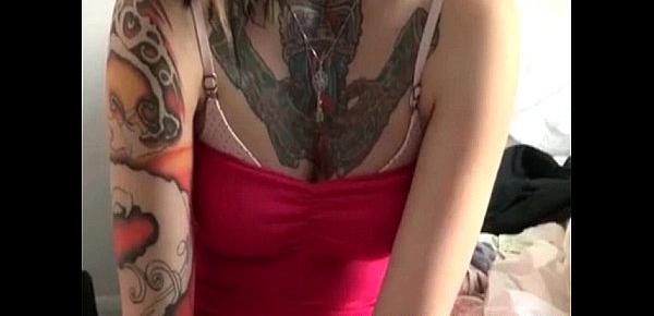  Pierced and tattooed suicide babe taking cock doggy style